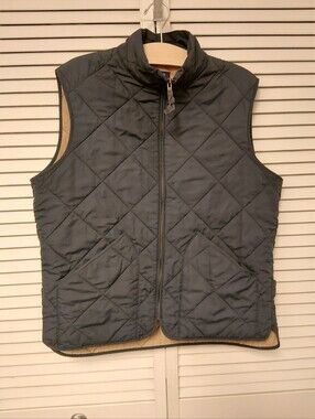 J. Crew Quilted Navy Sleeveless Vest